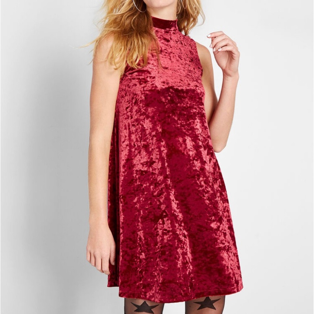 Red Velvet Swing Dress (NWT)